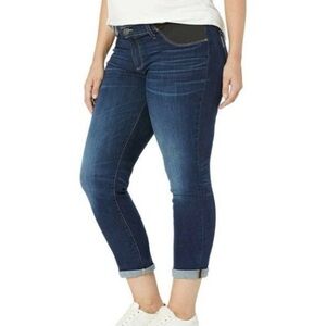 Paige Brigitte Maternity Dark Wash Cropped Jeans 30
